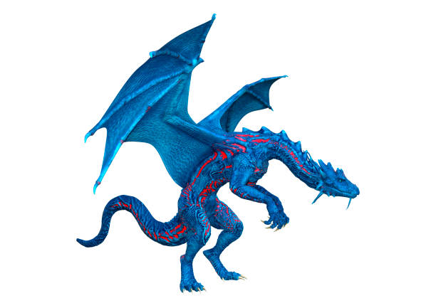istock 3D illustration fantasy dragon on white 1144289079