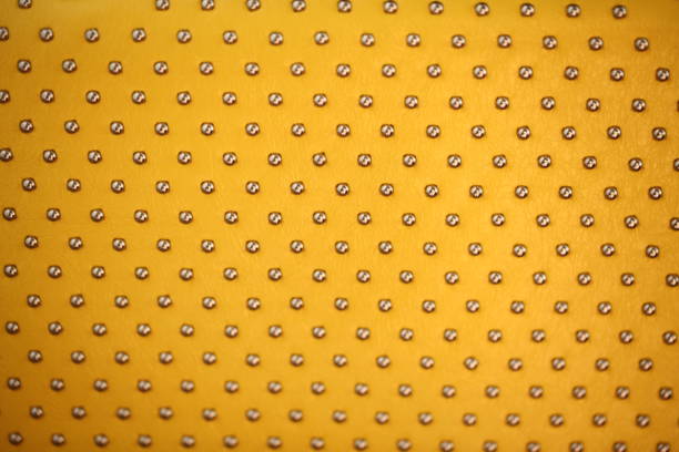 istock Fashionable women's yellow bag with iron rivets 1144289149