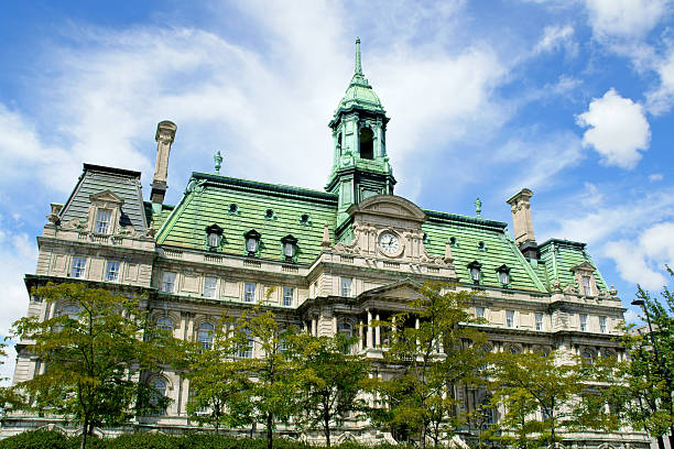 istock Old Montreal City Hall building in Quebec, Canada 114429271