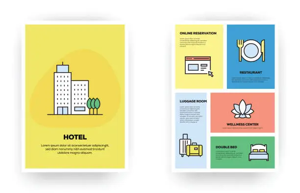 Vector illustration of Hotel Related Infographic