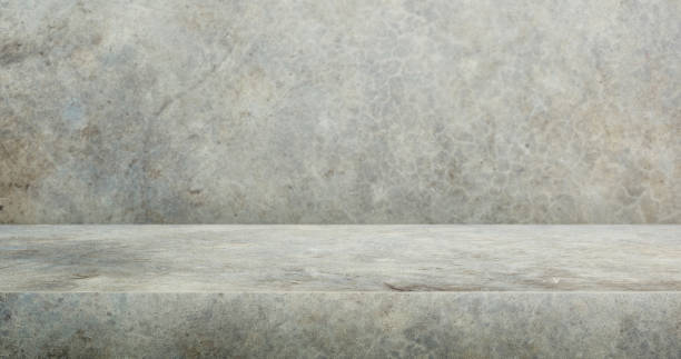 istock 3D Grunge concrete table studio background textured for product display with copy space for display of content design.Banner for advertise product on website.3d rendering 1144299141