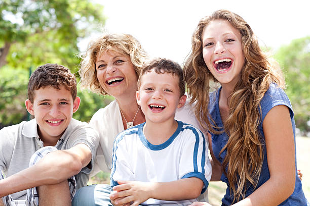 istock Mother with grown up daughter and son 114430052