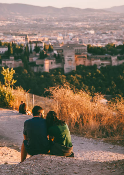 istock Boy and girl on mountain 1144302498