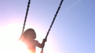 istock Young girl on swing, slow motion 114430478