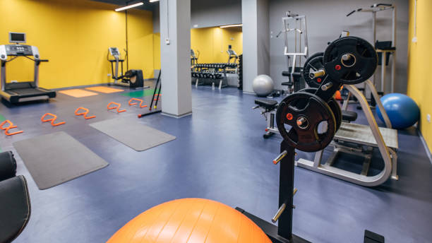 istock Modern gym with no people 1144307577