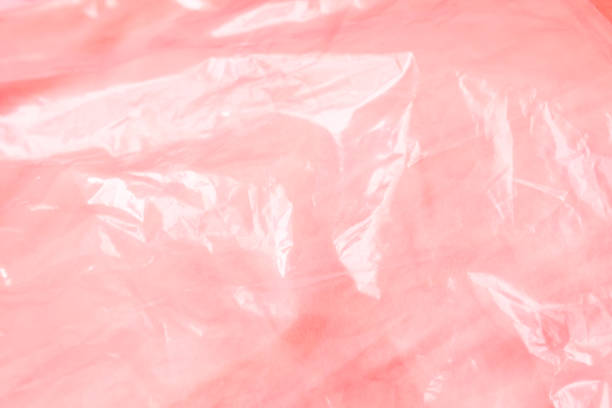 istock The texture of the pink polyethylene package. Background for cards. 1144313350