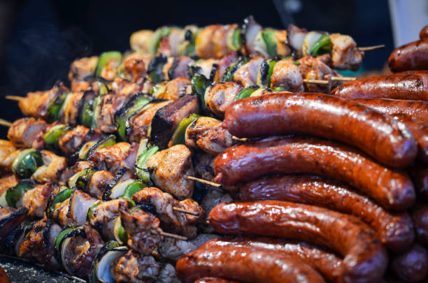 grilled sausages