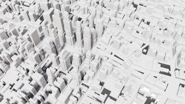 istock Aerial view of cityscape background 1144319506