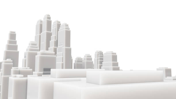 istock Aerial view of cityscape background 1144319521