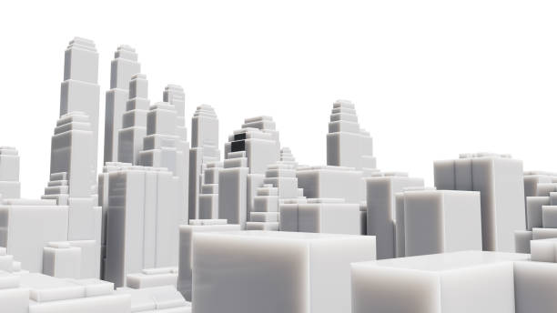 istock Aerial view of cityscape background 1144320031