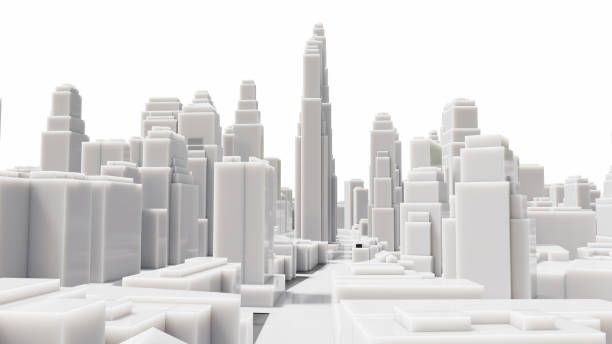 istock Aerial view of cityscape background 1144320040