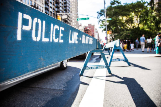 istock Police line do not cross - Crime scene 1144320697