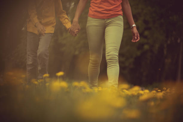 Spend day with your favorite person. Mother and son in the park.