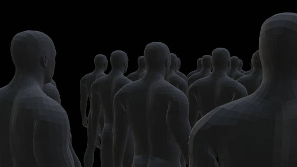 istock Crowd of 3d people. 3D illustration 1144324695