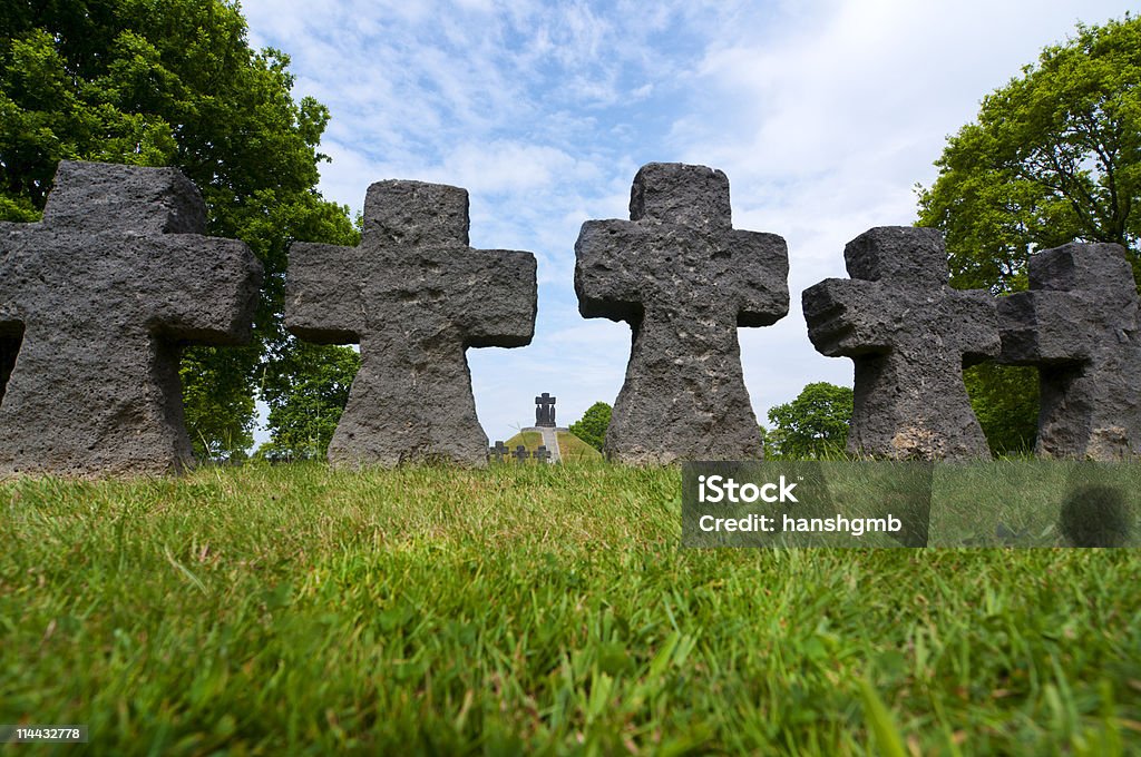 Cimitero di guerra tedesco in Normandia, Francia - Foto stock royalty-free di A forma di croce