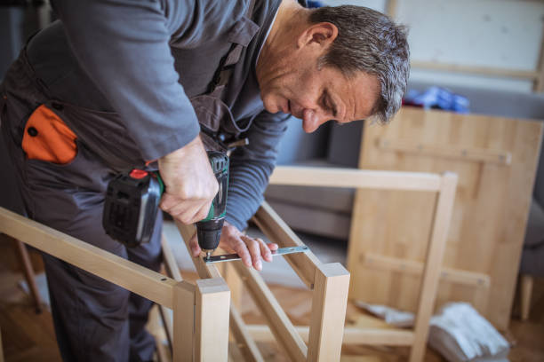 istock The man is assembling furniture 1144329237