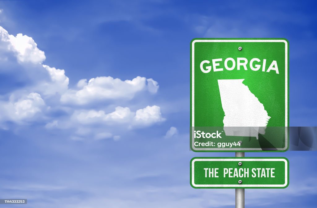 Georgia-Georgia la señal de la carretera-ilustración - Foto de stock de Georgia - Estado de EEUU libre de derechos