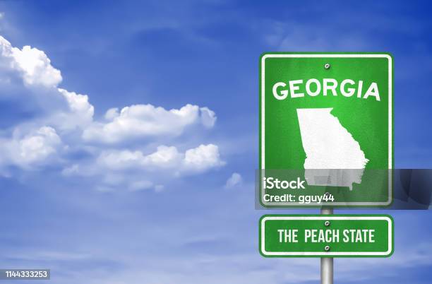 Georgiageorgia La Señal De La Carreterailustración Foto de stock y más banco de imágenes de Georgia - Estado de EEUU