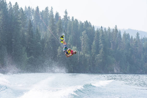 istock Male wakeboarder doing a giant jump 1144337863