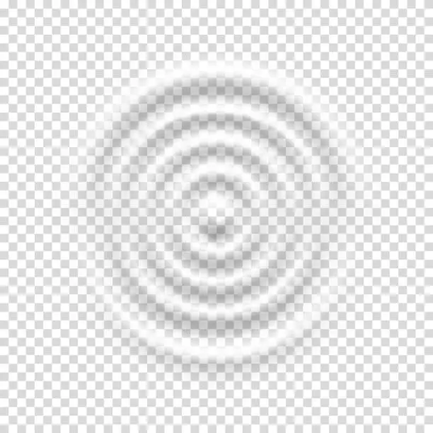 Vector illustration of Milk splash circle waves, isolated on white background.