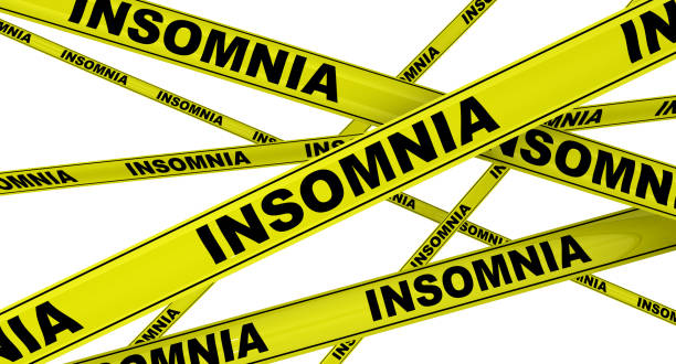 istock Insomnia. Yellow warning tapes 1144339121