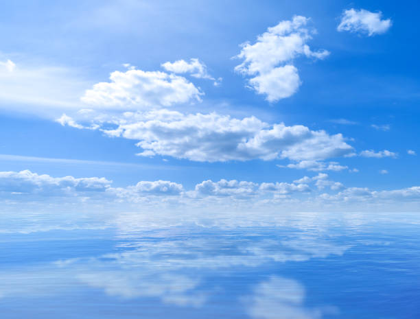 istock Seascape with clouds and blue sky. 1144340197