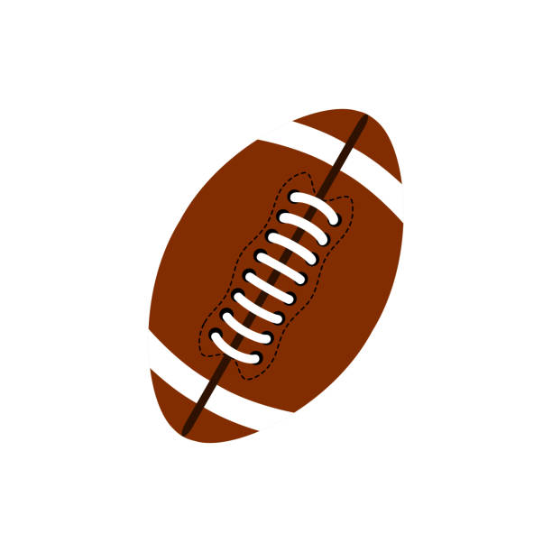ilustrações de stock, clip art, desenhos animados e ícones de ball for american football. football icon. american football ball oval icon - smile