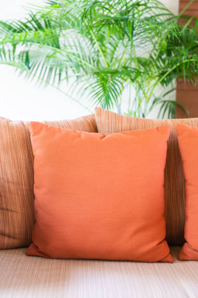 istock Comfortable pillow on sofa decoration in living room interior 1144346095