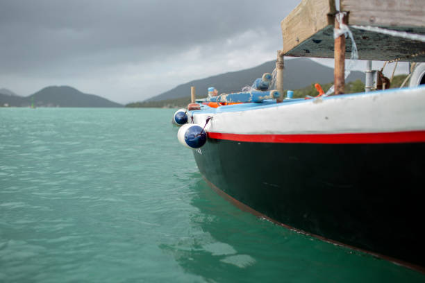 istock Detail of a Vintage Boat with Float 1144351065