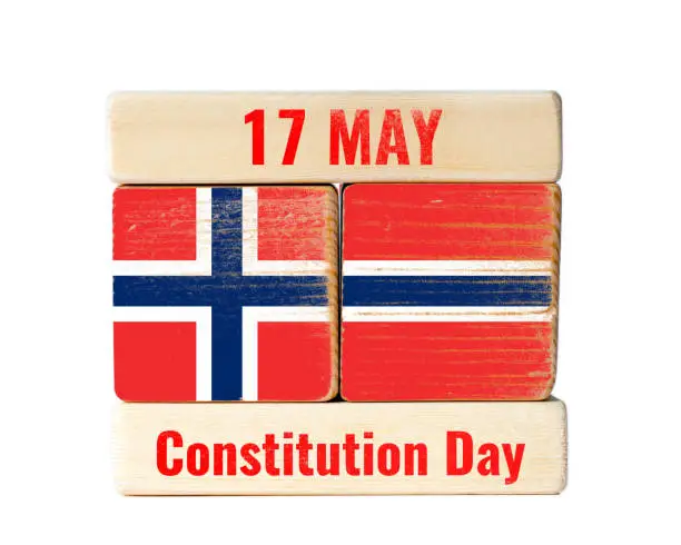 17 may, norwegian constitution day, wooden toy blocks