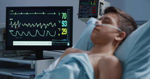 istock Sleeping patient and heart monitor 1144352731