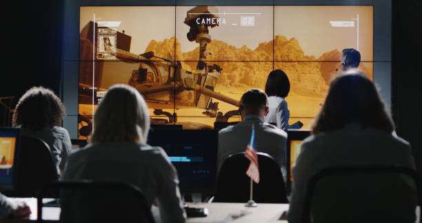 istock Mission leader giving briefing in control room 1144353700