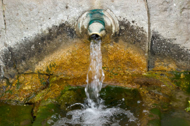 istock Stone fountain mountain water 1144354075