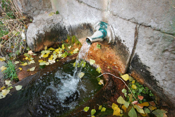 istock Stone fountain mountain water 1144354087
