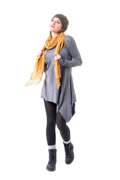 istock Introspective young stylish cool woman thinking and looking up having idea 1144355093