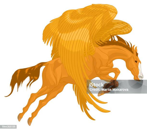 Pegasus Steering Wheel Stock Illustration - Download Image Now - Animal Wing, Horse, Animal