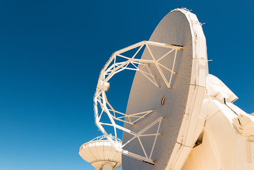 Antenna of a radio telescope in the Atacama desert, Chile