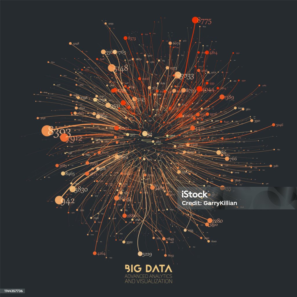 Deep Data Graphics Vector Abstract Colorful Big Data Information Threads Visualization ...