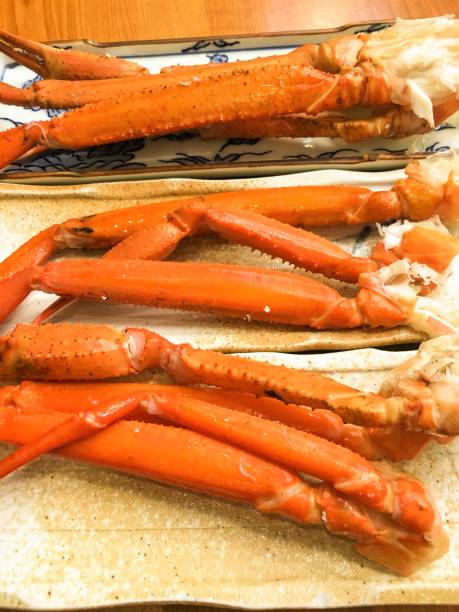 istock Big Japanese giant crab on the plate 1144361333