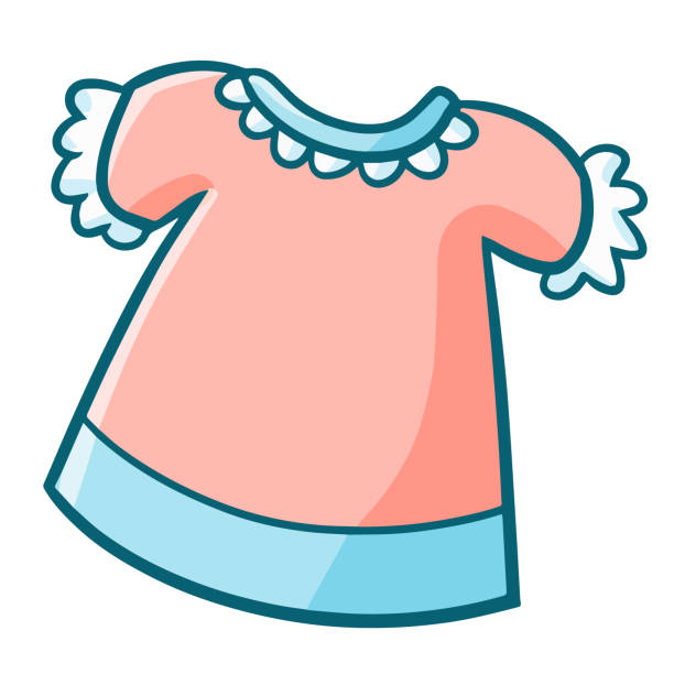 rosa kleine frau shirt - women little girls teenage girls one person stock-grafiken, -clipart, -cartoons und -symbole