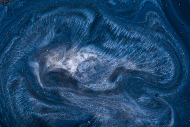 istock Hand painted marble texture for posters, cards, invitations, banners, wallpapers, websites. Acrylic paints. Creative artistic design. Dynamic composition. 1144362670