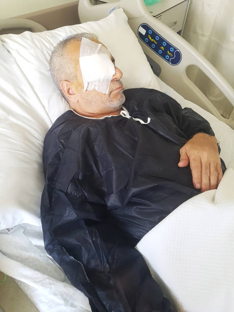 istock Senior Man Medical eye patch 1144362780