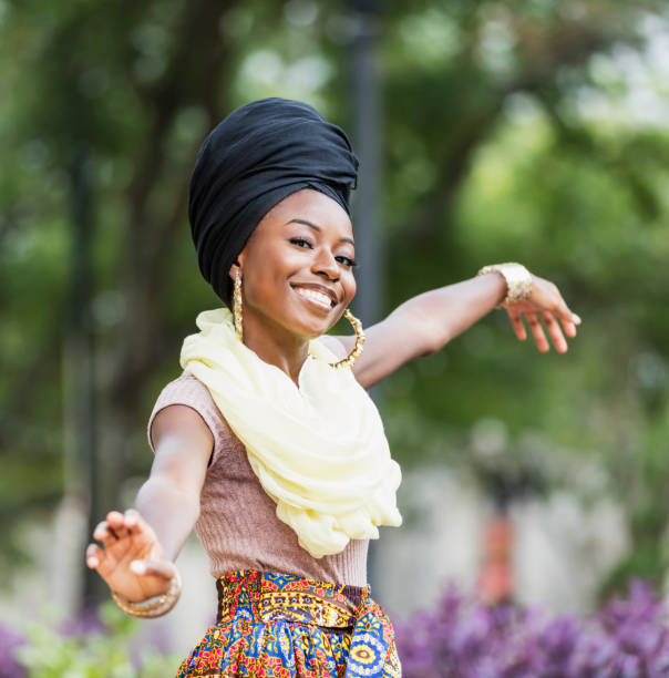 istock Graceful young African-American woman dancing 1144367821