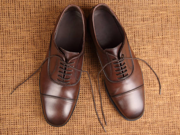 istock Classic men's brown shoes 1144367851