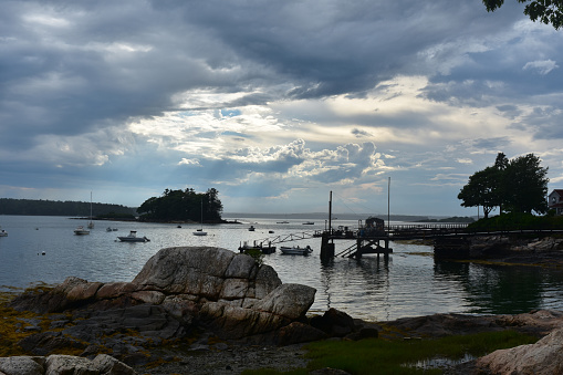 Gorgeous silhouetted views from Bustin's Island in Casco Bay Maine.