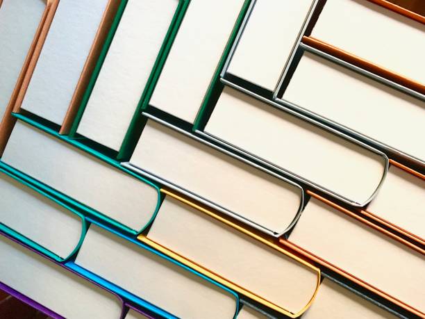 colorful generic books - library book shelf generic imagens e fotografias de stock