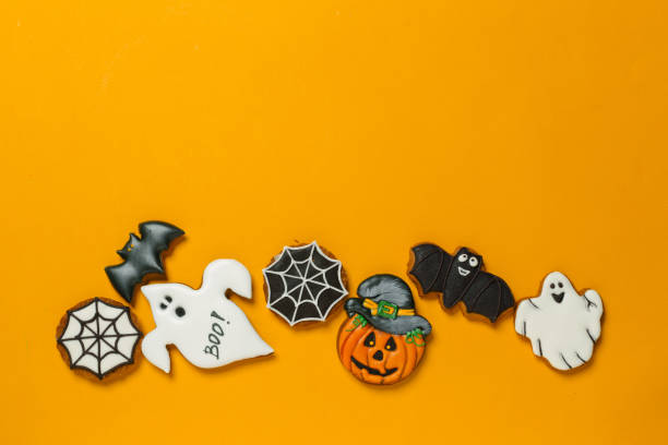 istock Halloween concept with cookies 1144369564