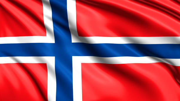digitally generated image of a flag waving on the wind