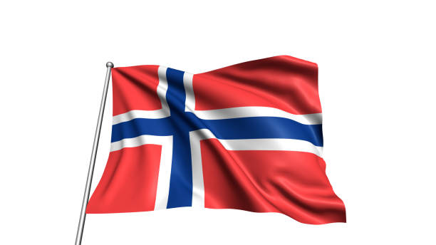 digitally generated image of a flag waving on the wind