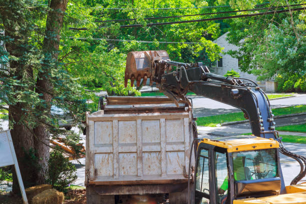 istock Houses under construction foundation with excavator 1144373428